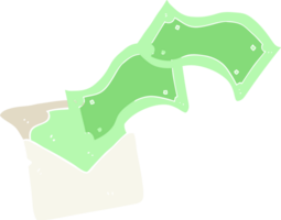 flat color illustration of envelope full of money png