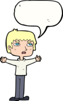 cartoon nervous man with speech bubble png