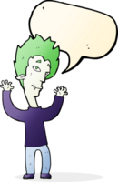 cartoon vampire man with speech bubble png