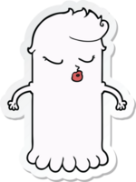 sticker of a cartoon cute ghost png