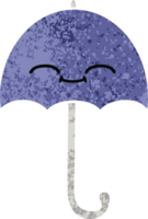 retro ilustração estilo desenho animado do uma guarda-chuva png