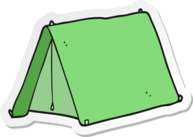 sticker of a cartoon tent png