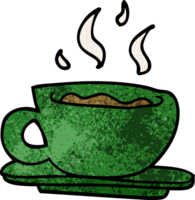 tazza di tè di doodle del fumetto png