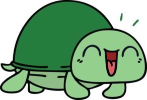 main tiré excentrique dessin animé tortue png