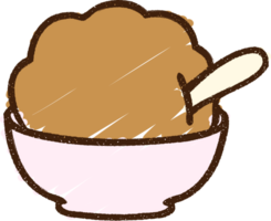 desenho de giz de sorvete de chocolate png