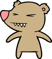 dibujos animados de oso enojado png