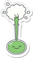 sticker of a cartoon chemical reaction png