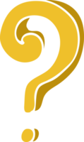 flat color illustration cartoon question mark png