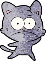 gato nervioso de dibujos animados png