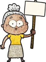 Cartoon glückliche alte Frau png