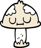 dessin animé doodle champignon mignon png