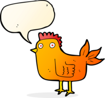 gallina de dibujos animados con burbujas de discurso png