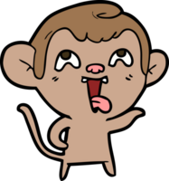 singe de dessin animé fou png