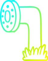 cold gradient line drawing of a cartoon pipe png