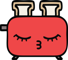 cute cartoon of a of a toaster png