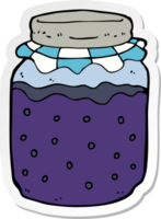 sticker of a cartoon jam jar png