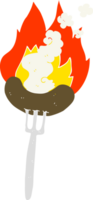 piatto colore illustrazione di caldo salsiccia png