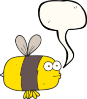 mano dibujado habla burbuja dibujos animados abeja png