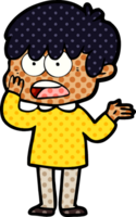 worried cartoon boy png