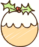 Christmas Pudding Kreidezeichnung png