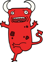 cartoon doodle demon png