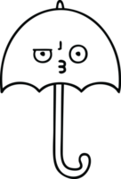 line drawing cartoon of a umbrella png