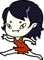 cartoon friendly vampire girl running png