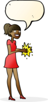 cartoon woman clapping hands with speech bubble png