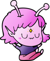 garota alienígena de desenho animado png