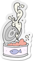 klistermärke av en tecknad serie kan av tonfisk png