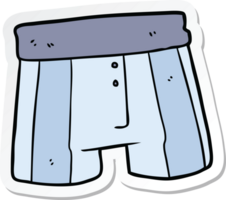 sticker of a cartoon boxer shorts png