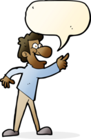 cartoon man pointing and laughing with speech bubble png