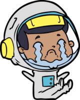 Cartoon weinender Astronaut png