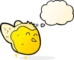 cartoon bird with thought bubble png