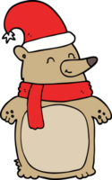 ours de noël dessin animé png