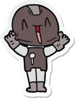 Aufkleber eines Cartoon-Roboters png