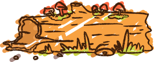 Rotting Log Chalk Drawing png