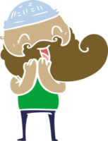 happy bearded man laughing png
