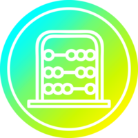 traditioneel telraam circulaire icoon met koel helling af hebben png