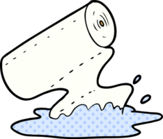 cartoon kitchen towel soaking up spill png