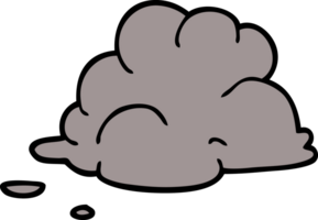 dessin animé doodle nuage d'orage png