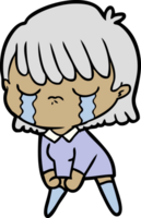 cartoon woman crying png