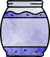 hand drawn textured cartoon doodle of a strawberry jam png