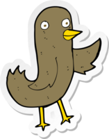 Aufkleber eines lustigen Cartoonvogels png