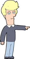 cartoon pointing man png