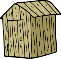 cartoon doodle wooden shed png