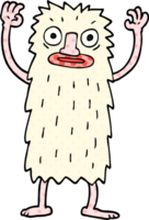 monstro yeti doodle dos desenhos animados png