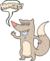 drawn comic book speech bubble cartoon hungry wolf png