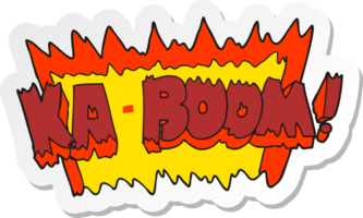 sticker of a cartoon comic book explosion png