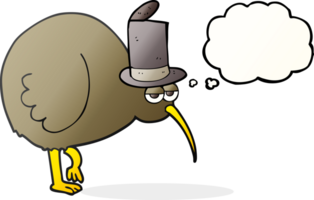 drawn thought bubble cartoon kiwi bird png